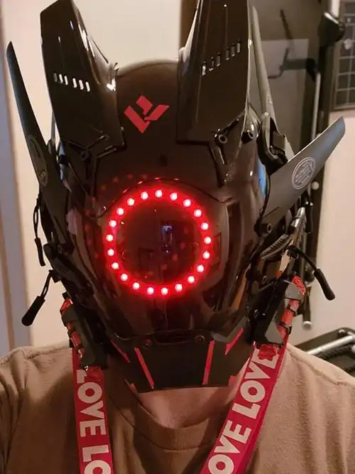 赛博朋克机械面具赛博朋克面具cos角色扮演道具机械风全脸面罩街拍