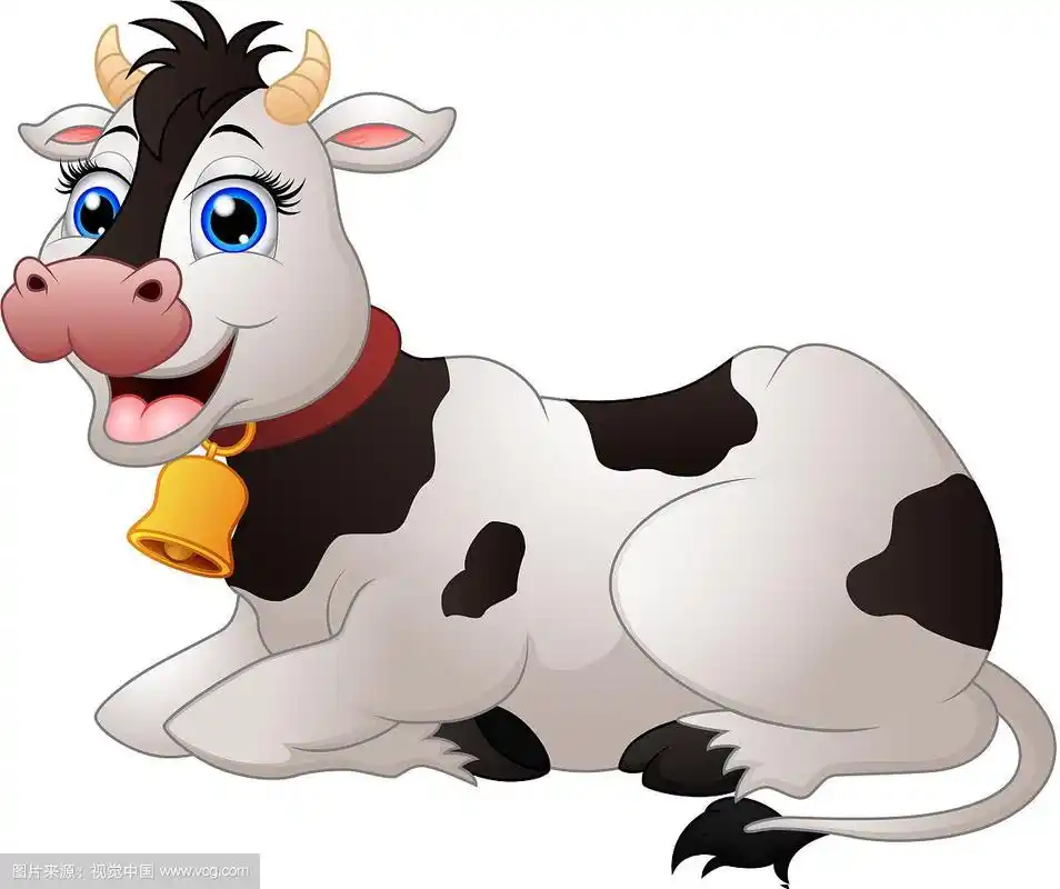 可爱的卡通牛
