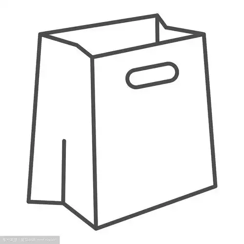 纸袋细线图标包装