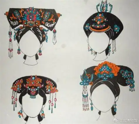 格格旗头简笔画