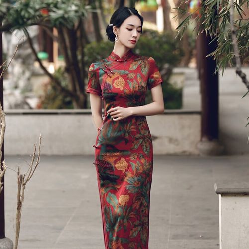 歌珀尼老上海正宗传统旗袍女长款年轻款复古民国风优雅日常改良版