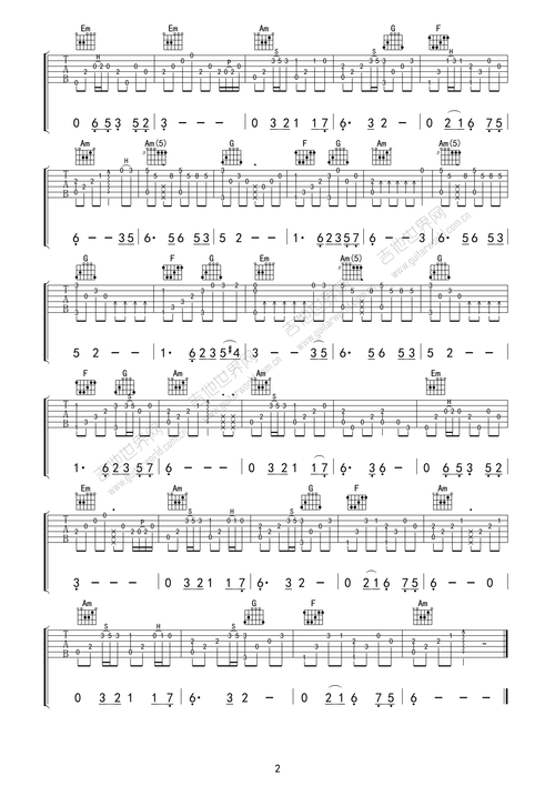 铁血丹心 指弹高清谱