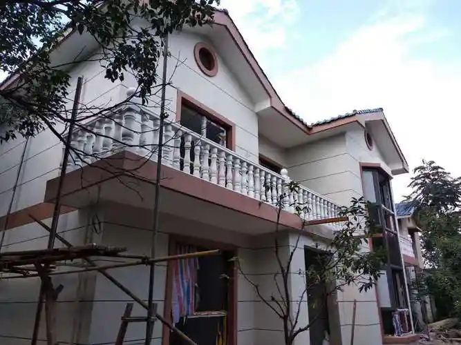 别墅外墙真石漆施工效果图