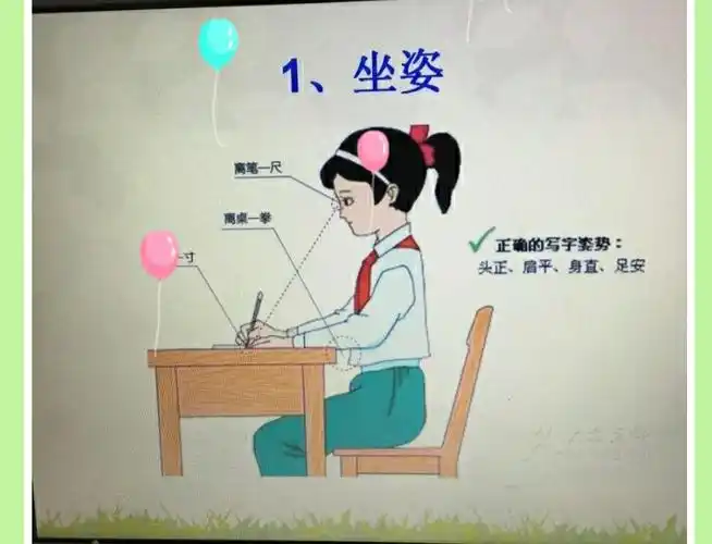 关于写字的正确姿势