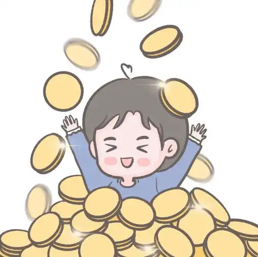 手绘发财男生头像