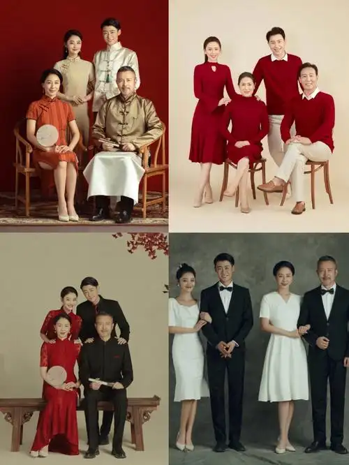 新年新鸿运四款阖家欢全家福风格推荐