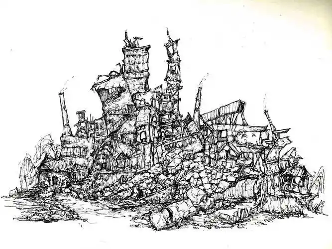 废墟|纯艺术|绘画|gekotaa_原创作品-站酷zcool