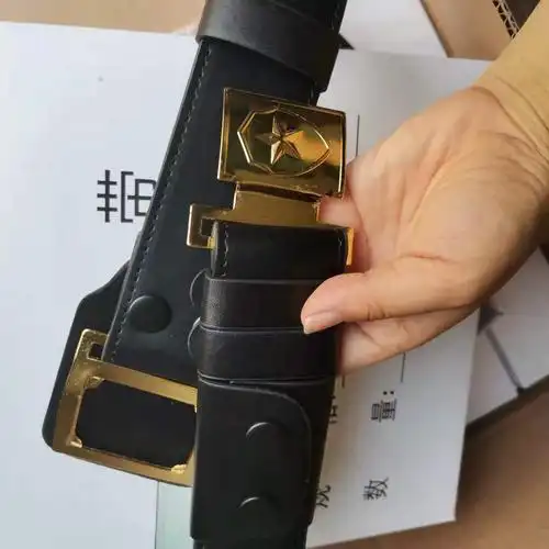 武装真牛皮外腰带新式保安腰带武装带执勤斜跨腰带五角星