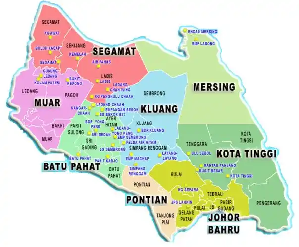 柔佛州拥有10个县.至于柔佛新山是最靠近新加坡的一个城镇.