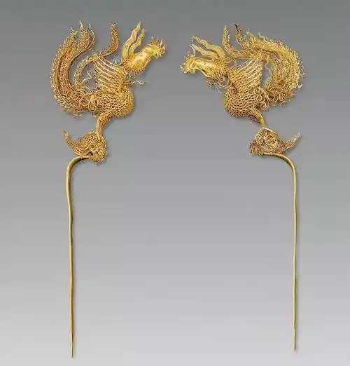 明代贵妇的金簪_金凤_仙人_观音