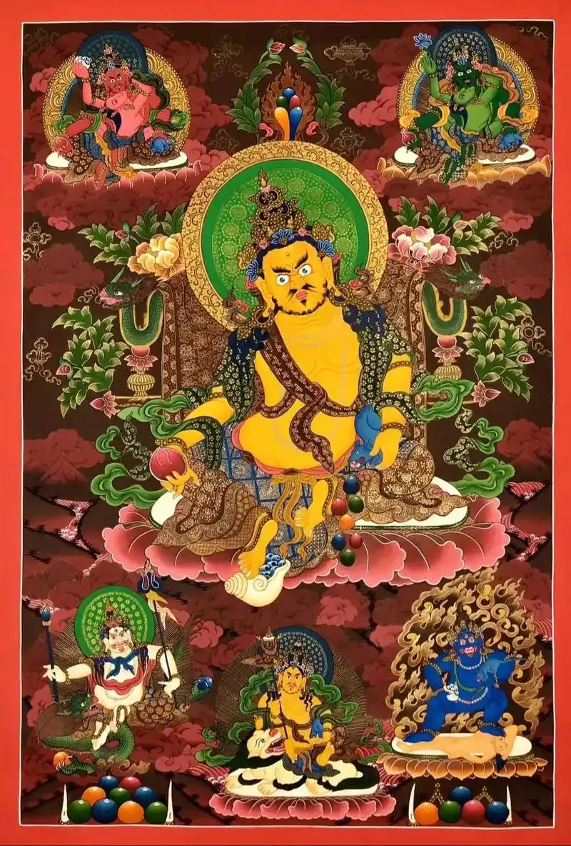 五路财神.尺寸:50701575cm #唐卡 #君赞唐卡 #五路 - 抖音