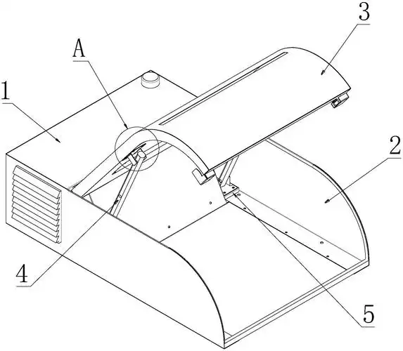 cn213414811u_一种带安全防护功能的电动推杆翻盖结构有效