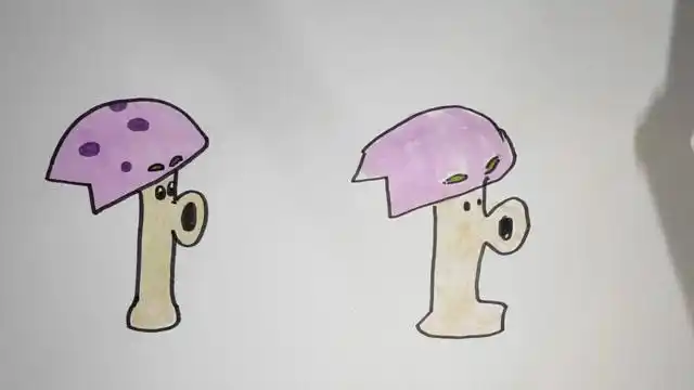 学霸和学渣画的胆小菇,看看你是学霸吗