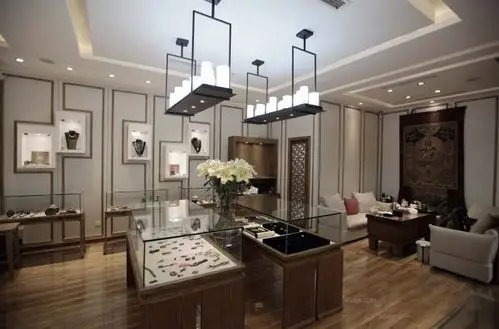 文玩珠宝空间设计-晴时古玩店装修效果图