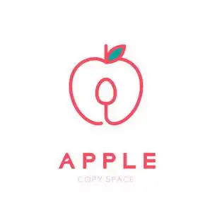 苹果线图标, 轮廓向量符号, 线性样式象形文字在白色被隔绝.