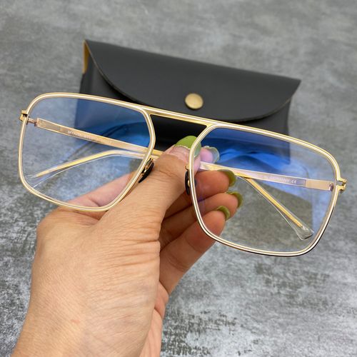 德国品牌眼镜架马吉他超轻无螺丝男士金属个性单梁超宽胖脸近视框