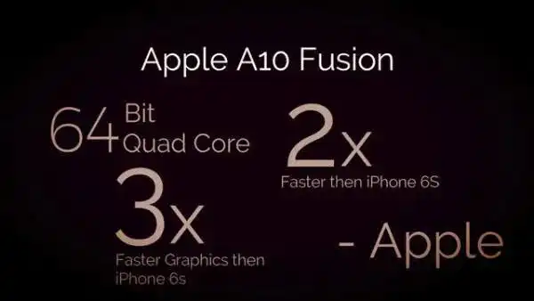 这主要也是得益于搭载在iphone 7上的苹果a10 fusion处理器,它采用了