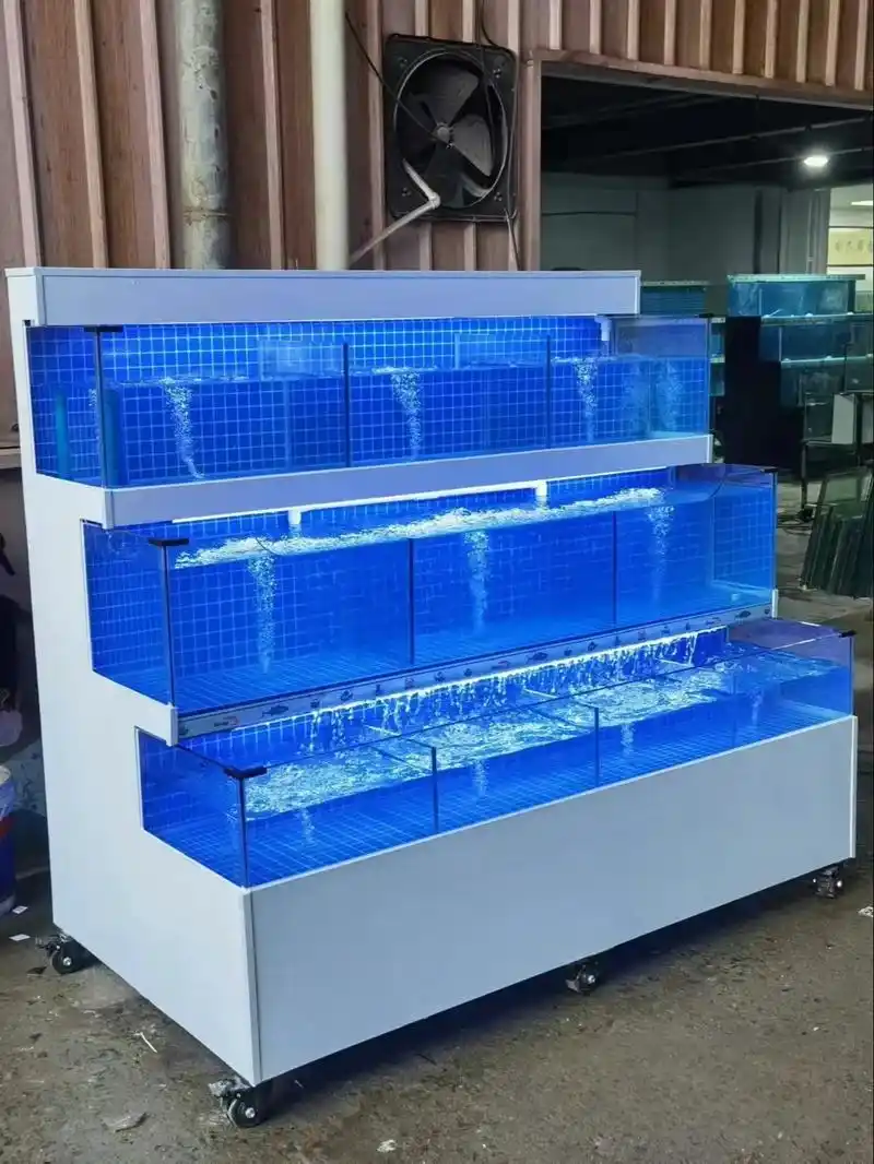 海鲜鱼缸定做水产店海鲜池定做饭店鱼缸