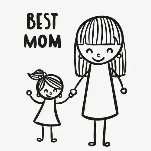 怎样画简笔画妈妈抱着宝宝