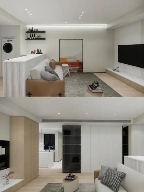 横厅式沙发岛台隔断小户型轻松变大05