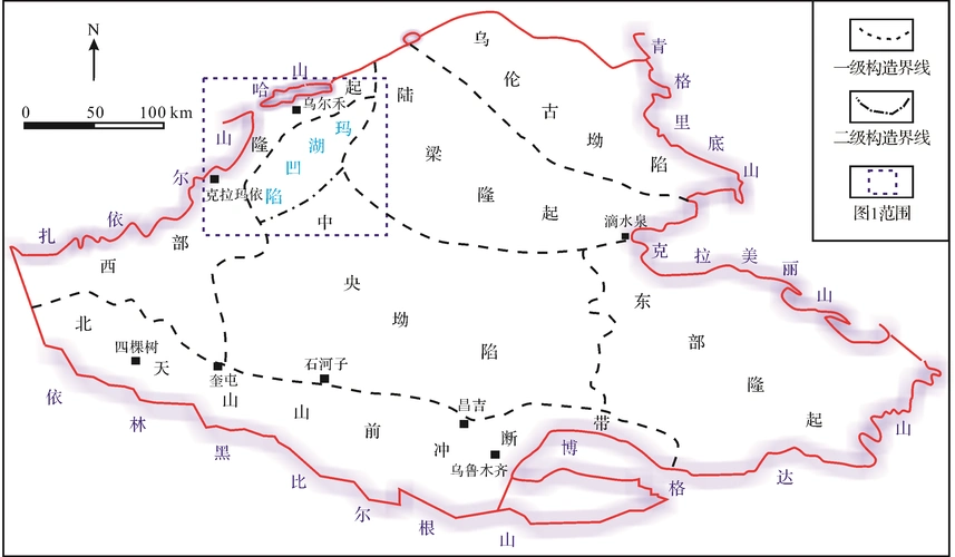 沉积学报, 20准噶尔盆地构造单元准噶尔盆地地图玛湖凹陷准格尔盆刎