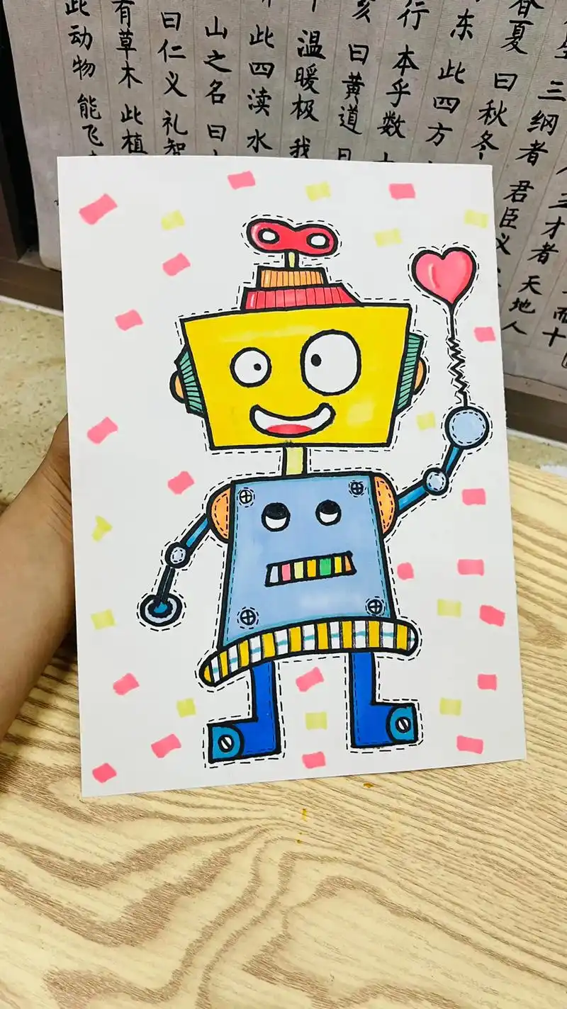 简笔画 #画画 #一起学画画 #机器人 @抖音青少年 机器 - 抖音
