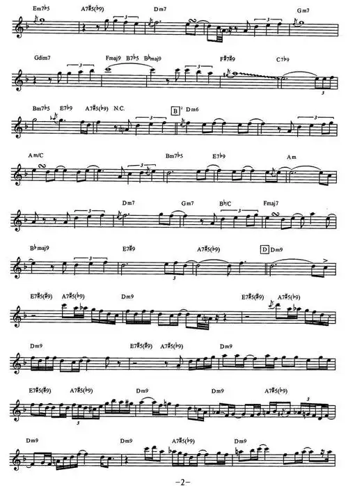 乐谱吧——【萨克斯谱】哈瓦那