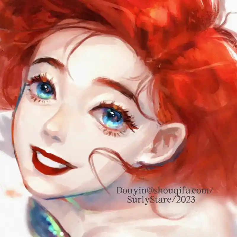 海的女儿0196.#画画 #小美人鱼 #迪士尼公主 #人鱼公 - 抖音