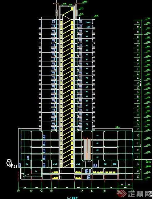 某现代高层商住大厦建筑设计施工图