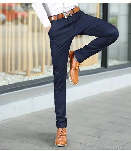 180身高以上可穿加长裤男式秋冬款高个子时尚休闲西裤小直筒修身120