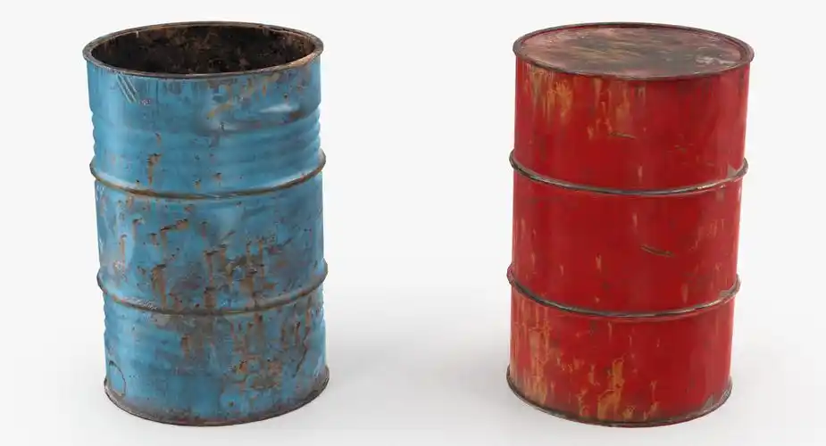 生锈的废油桶3d模型