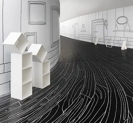 具有强烈的素描感的黑白空间设计