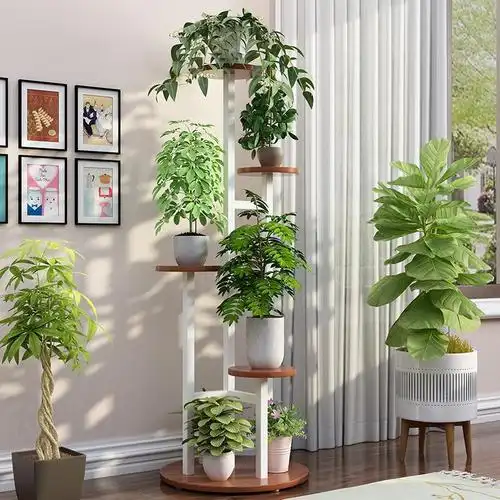 工匠时光绿萝花架多层室内置物架客厅卧室阳台铁艺花架家用落地花盆架