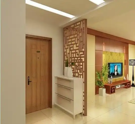 2019鞋柜带屏风隔断效果图4款鞋柜带屏风隔断装修案例