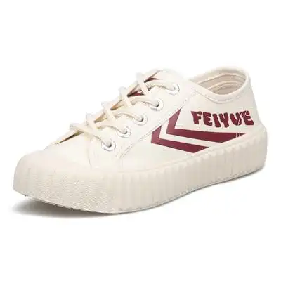 feiyue/飞跃春秋款帆布鞋女低帮增高鞋软底厚底学生鞋休闲鞋