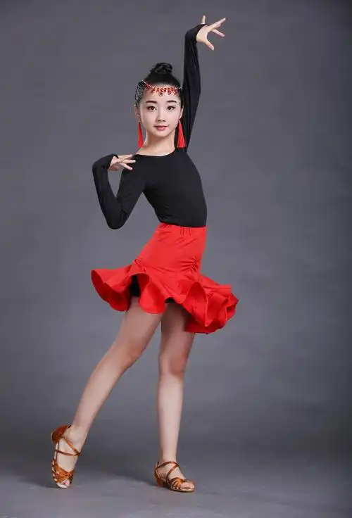 六一拉丁舞裙儿童女演出服比赛专业练功新款拉丁儿童演出服