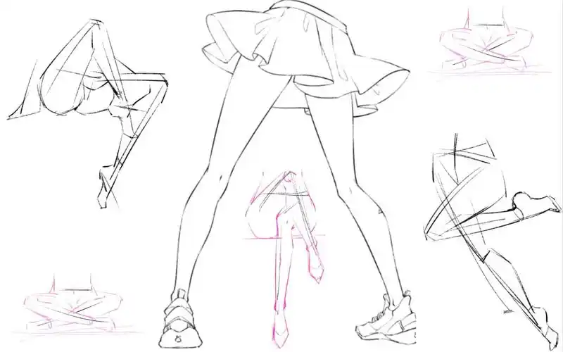 日漫二次元教程腿部结构的画法如何一节课轻松学会腿部呢