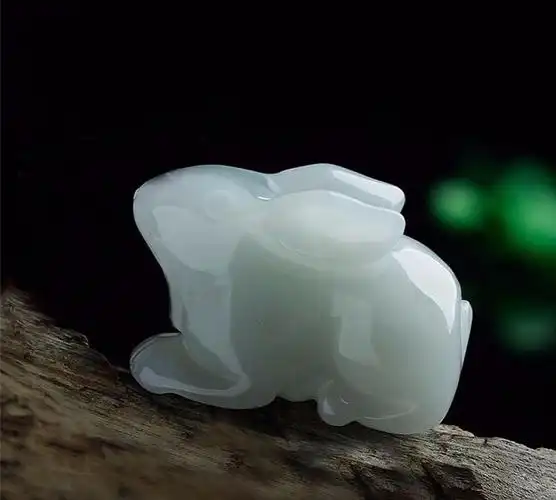 箴诺天然a货翡翠生肖兔玉兔吊坠儿童十二生肖项链玉石挂件小兔子男女