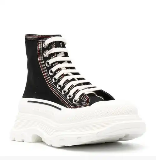 alexander mcqueen 亚历山大·麦昆 女士 鞋靴 21春夏 黑色高帮厚底