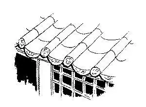 古镇瓦片房简笔画