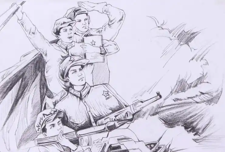 艺术设计学院同学们纷纷翻阅着自己创作的党史画册,为革命艰苦奋斗的