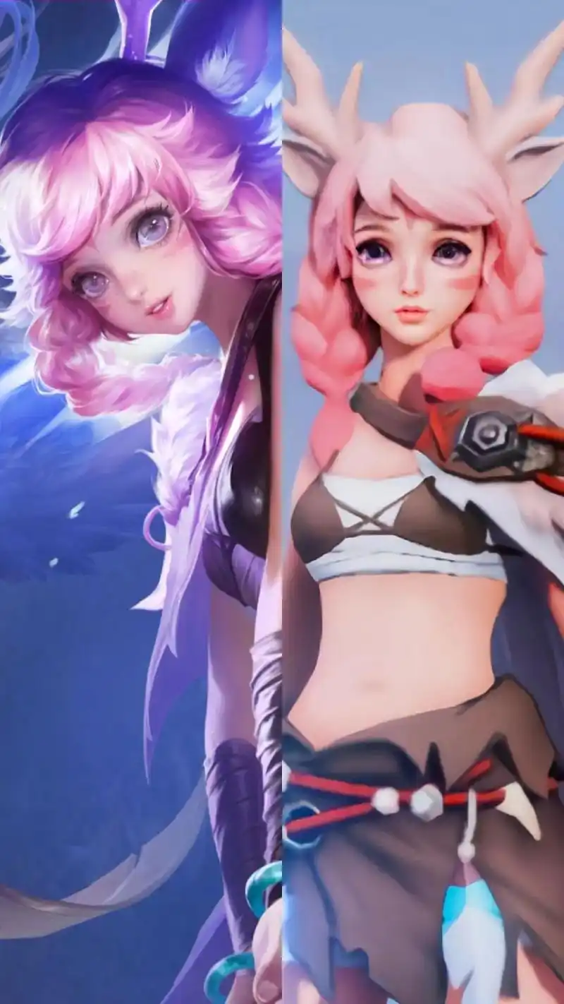 瑶妹海报跟建模的差距.#王者荣耀 #王者游戏搭子 #瑶瑶   - 抖音