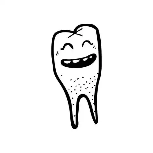 卡通牙,白色背景上的卡通牙矢量