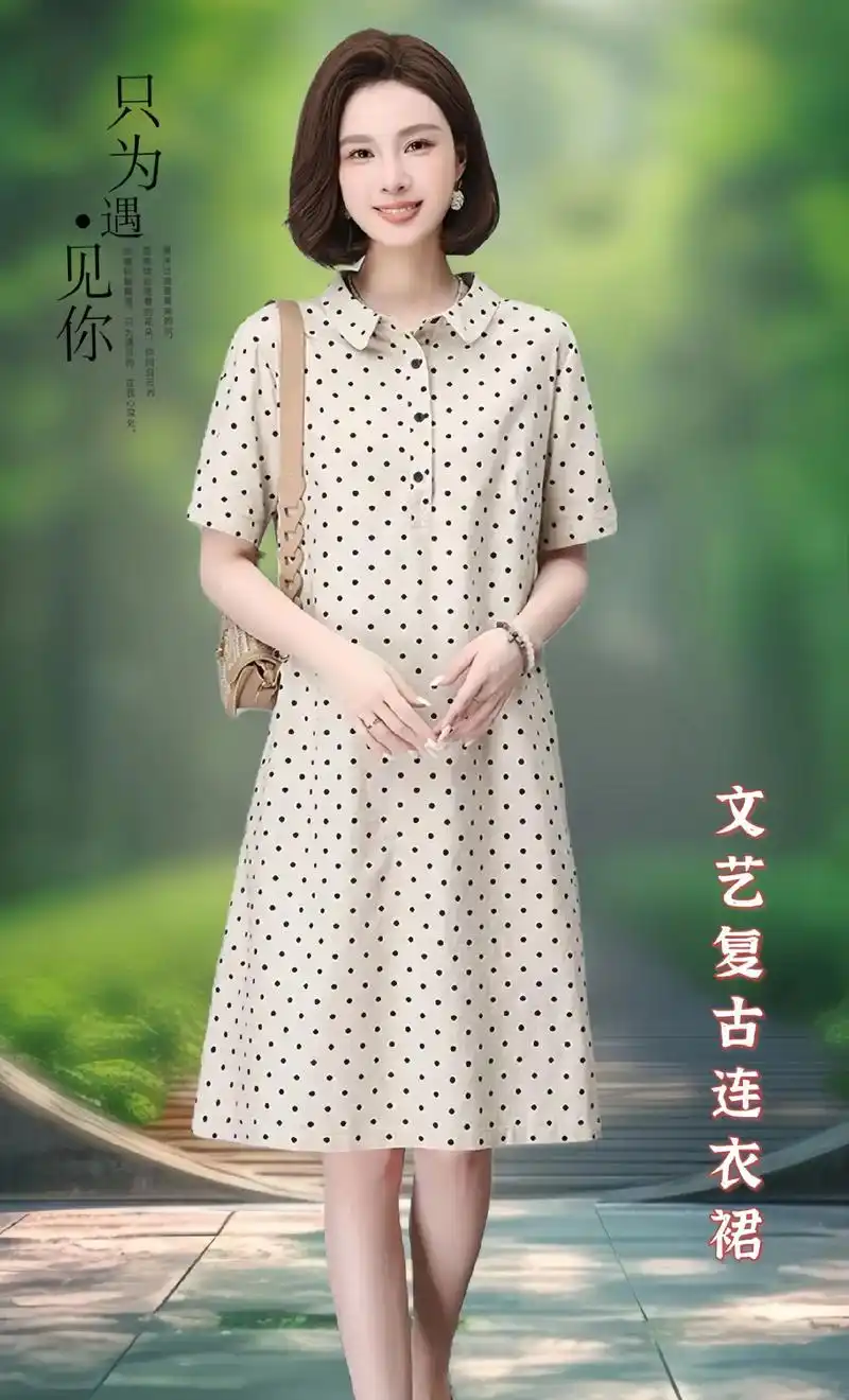 夏季新款高端棉麻连衣裙!