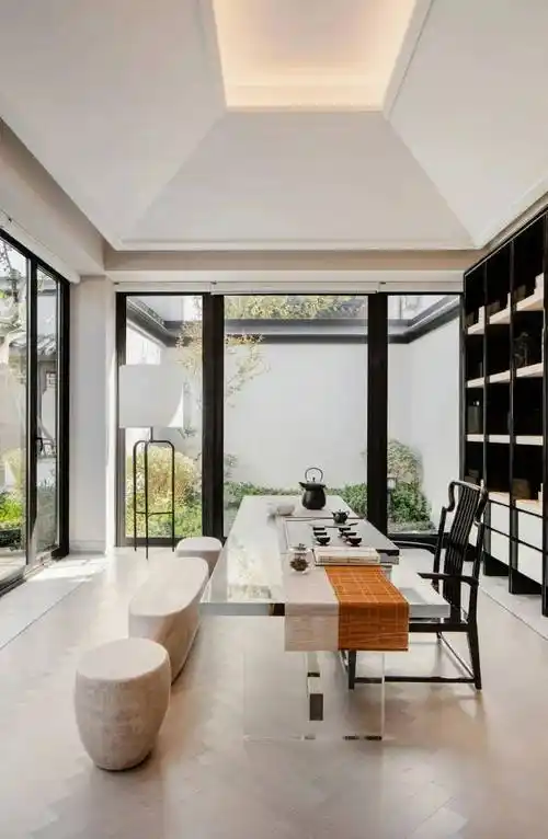 邱德光新作|820㎡新中式豪宅,梦回江南烟雨中_园林_拙政_黑金