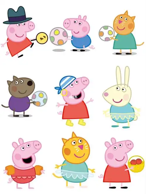 是佩奇呀小猪佩奇环创素材图