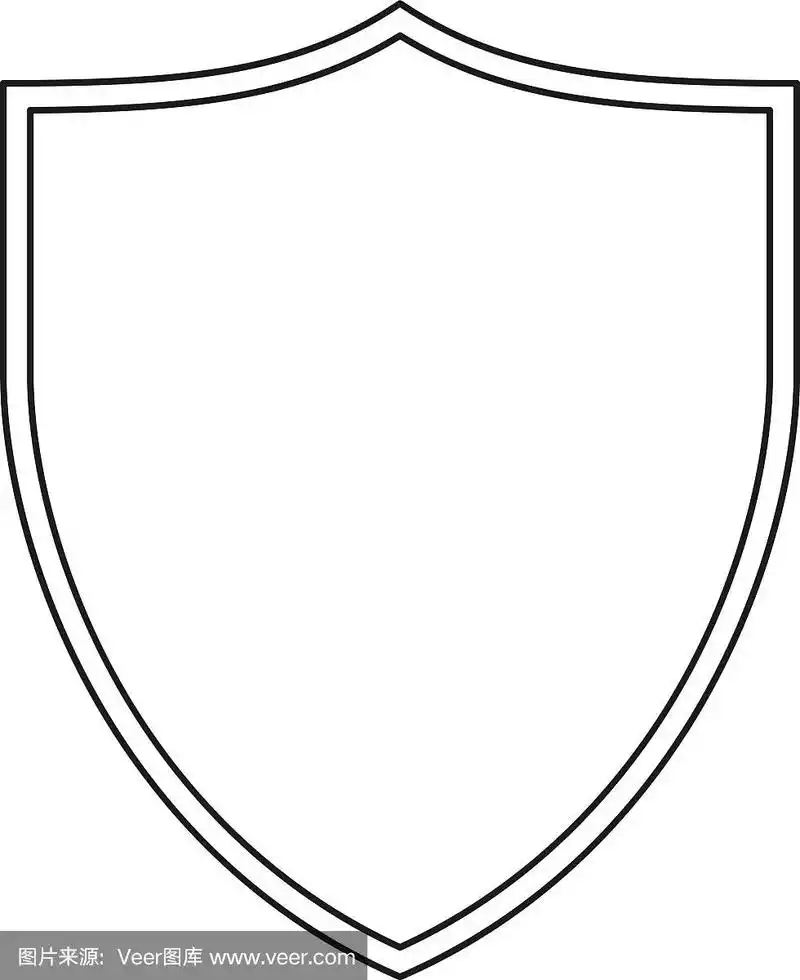 线条艺术黑白盾