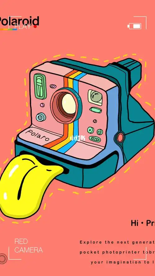 宝利来相机创意插画