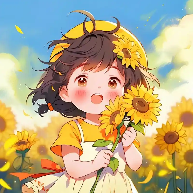 温暖治愈向日葵女生头像 做一个向日葵一样的女孩,温暖 乐观 积极向上