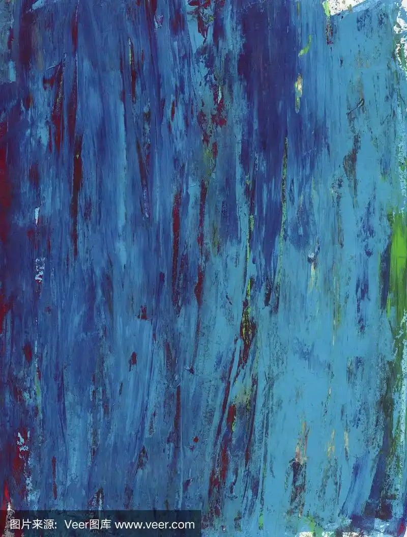 丙烯画背景-蓝色-插图